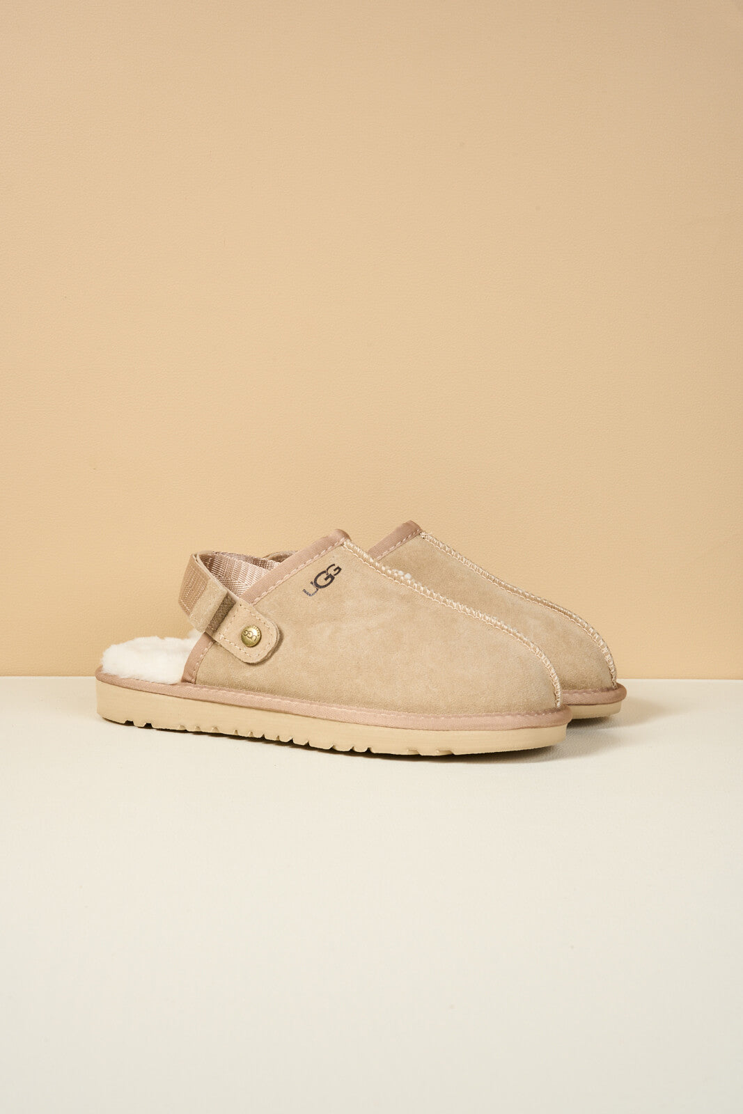 UGG Selena Wool-Lined Slingback Sandals - Sand