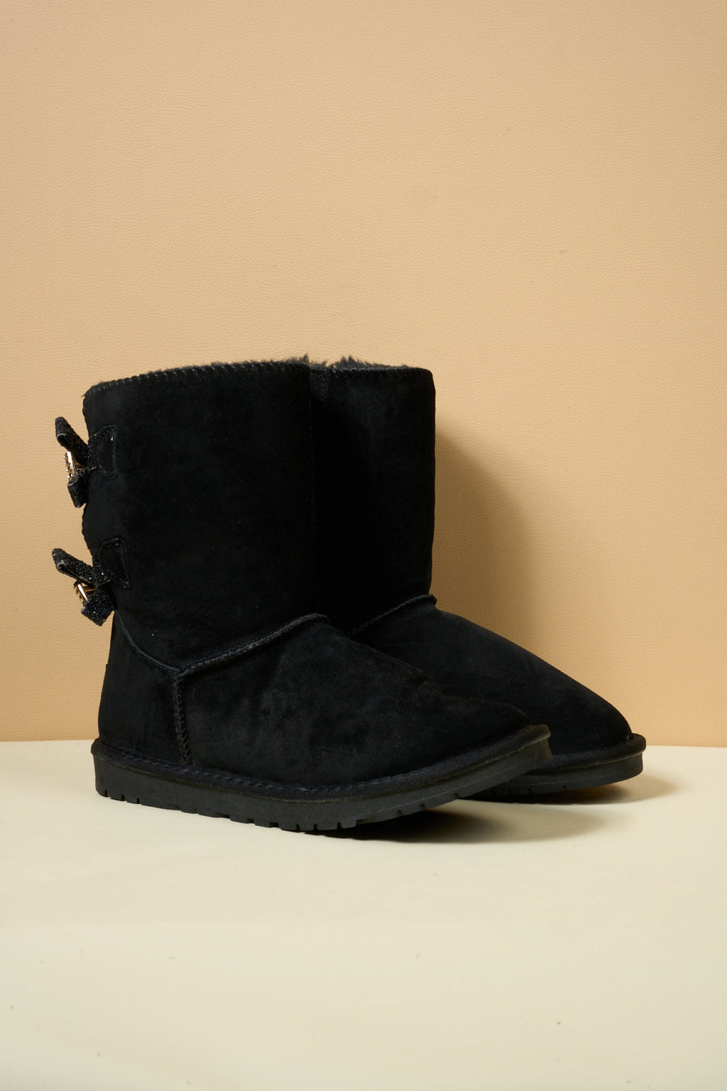 UGG Sequin Bling Ballet Bow Boots - Black