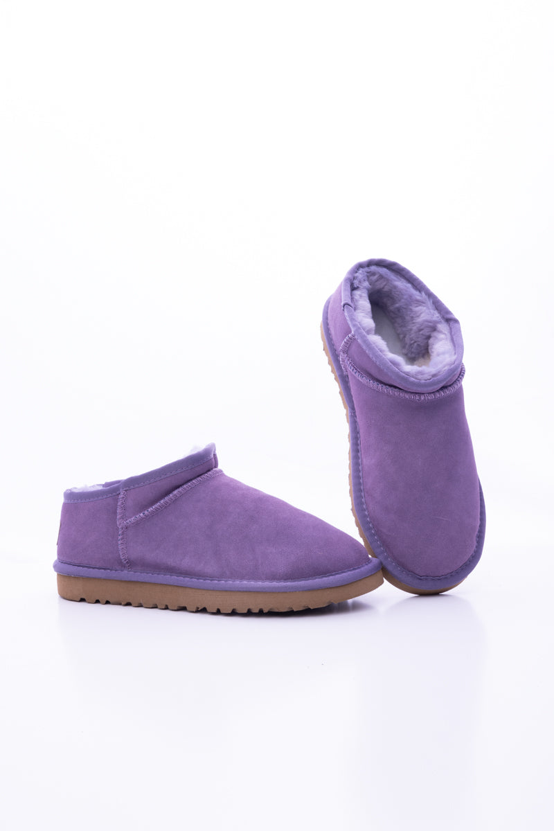 UGG Faux-Fur-Lined Suede Tasman Ankle Boot - Lavender