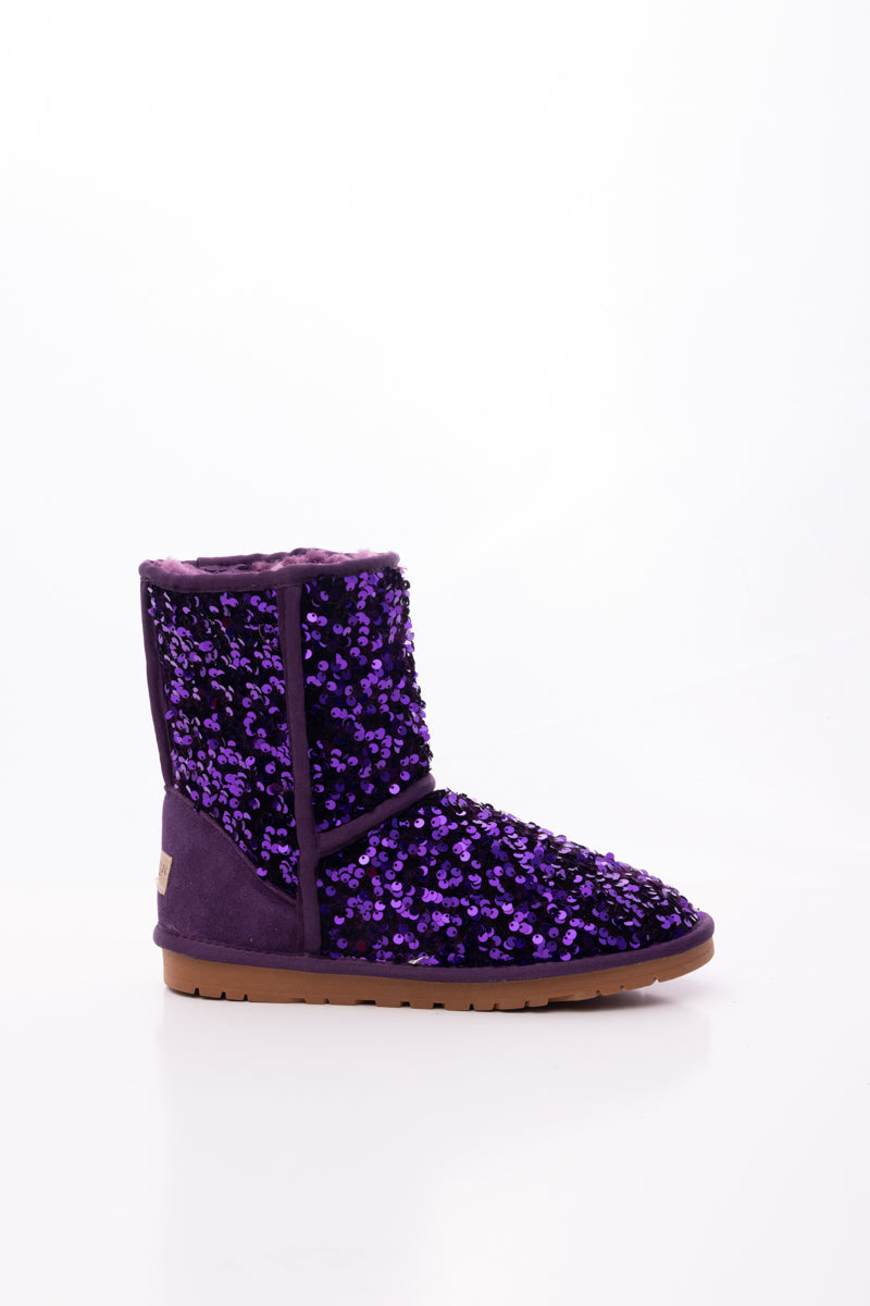 UGG Dallas Glam Sequin Shearling Boots - Purple