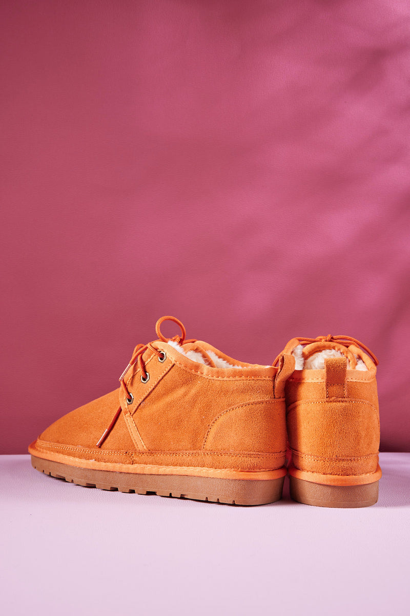 UGG Bellman Wool-Lined Lace-Up Boots - Orange