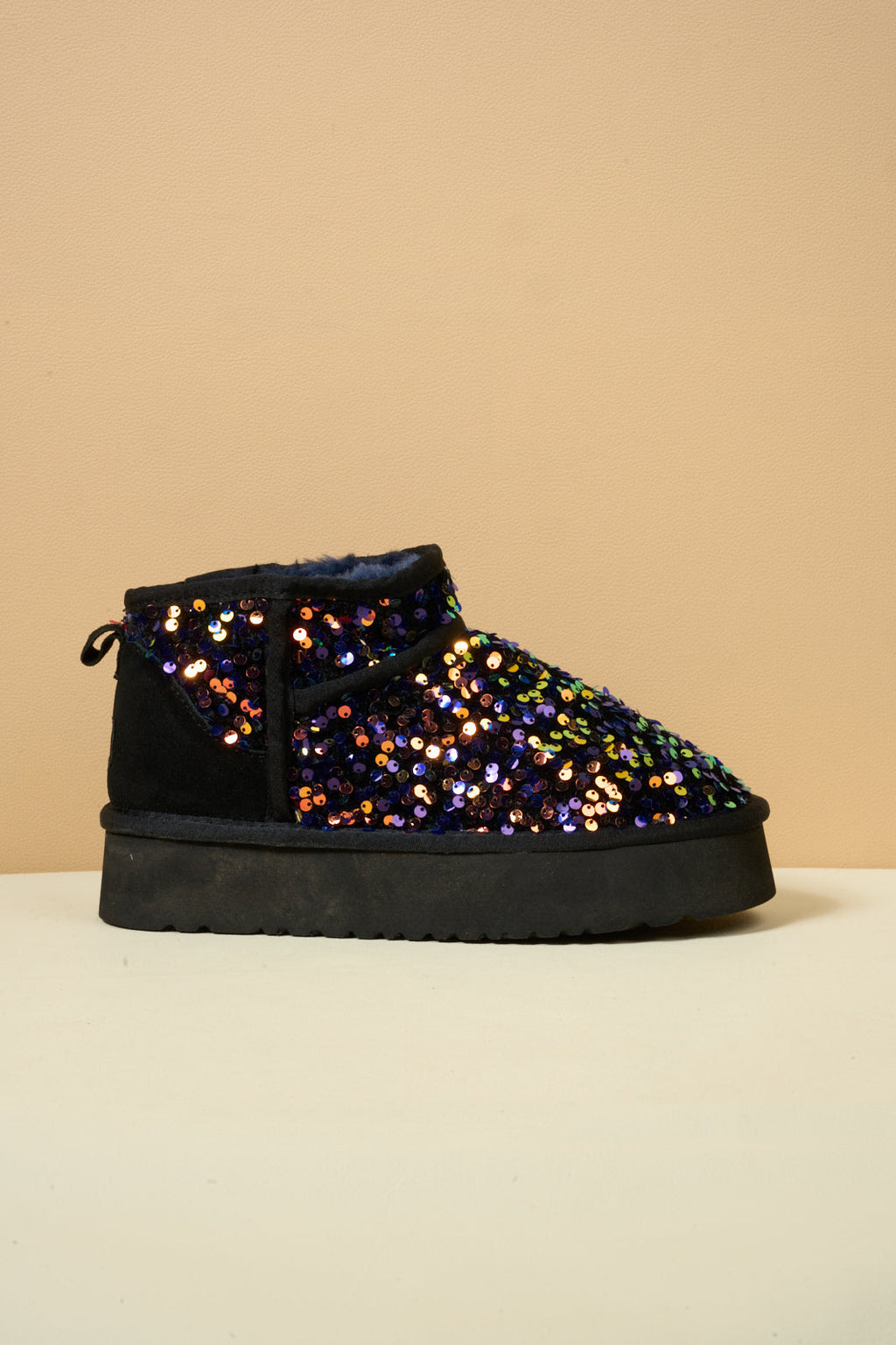 UGG Mini Glitter Low Ankle Platform Boots - Multi