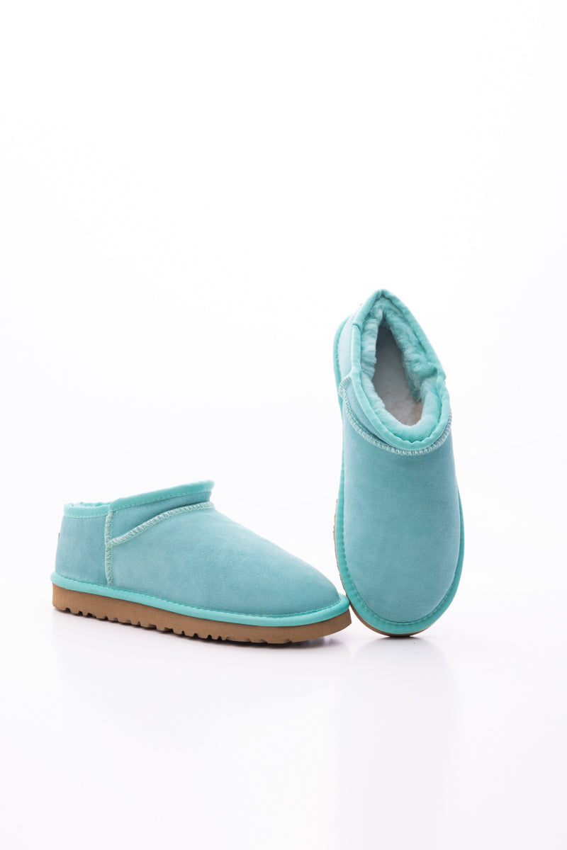 UGG Faux-Fur-Lined Suede Tasman Ankle Boot - Turquoise