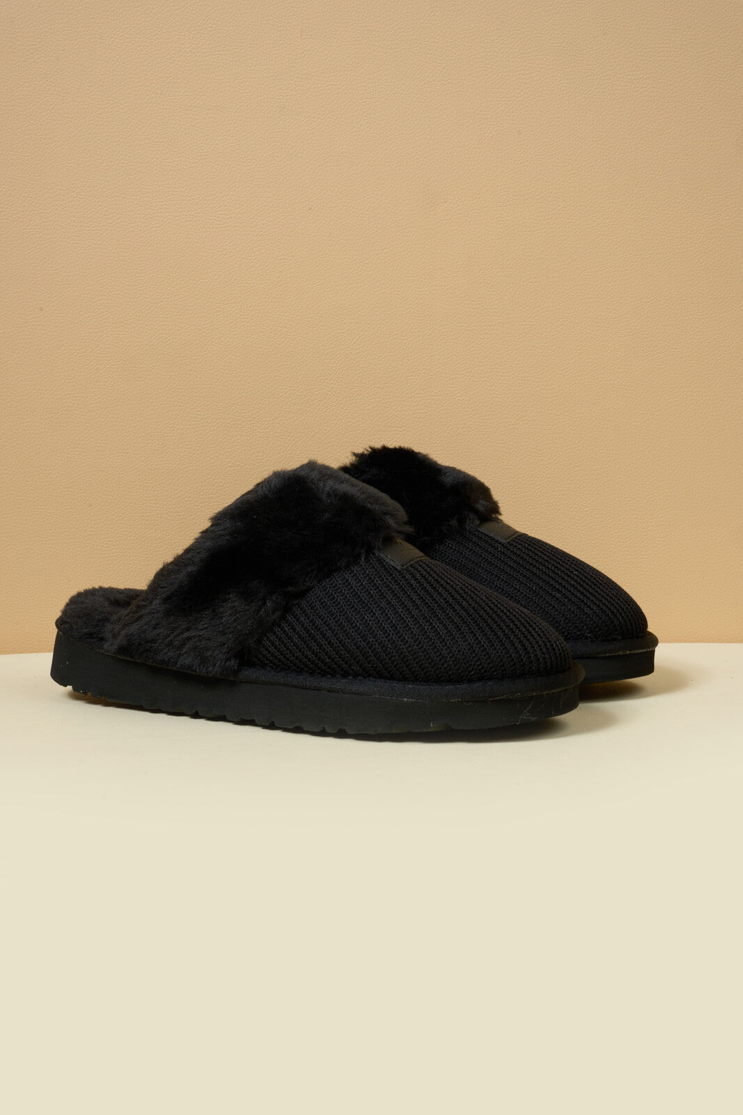 UGG Corduroy Knit Wool Blend Slipper - Black