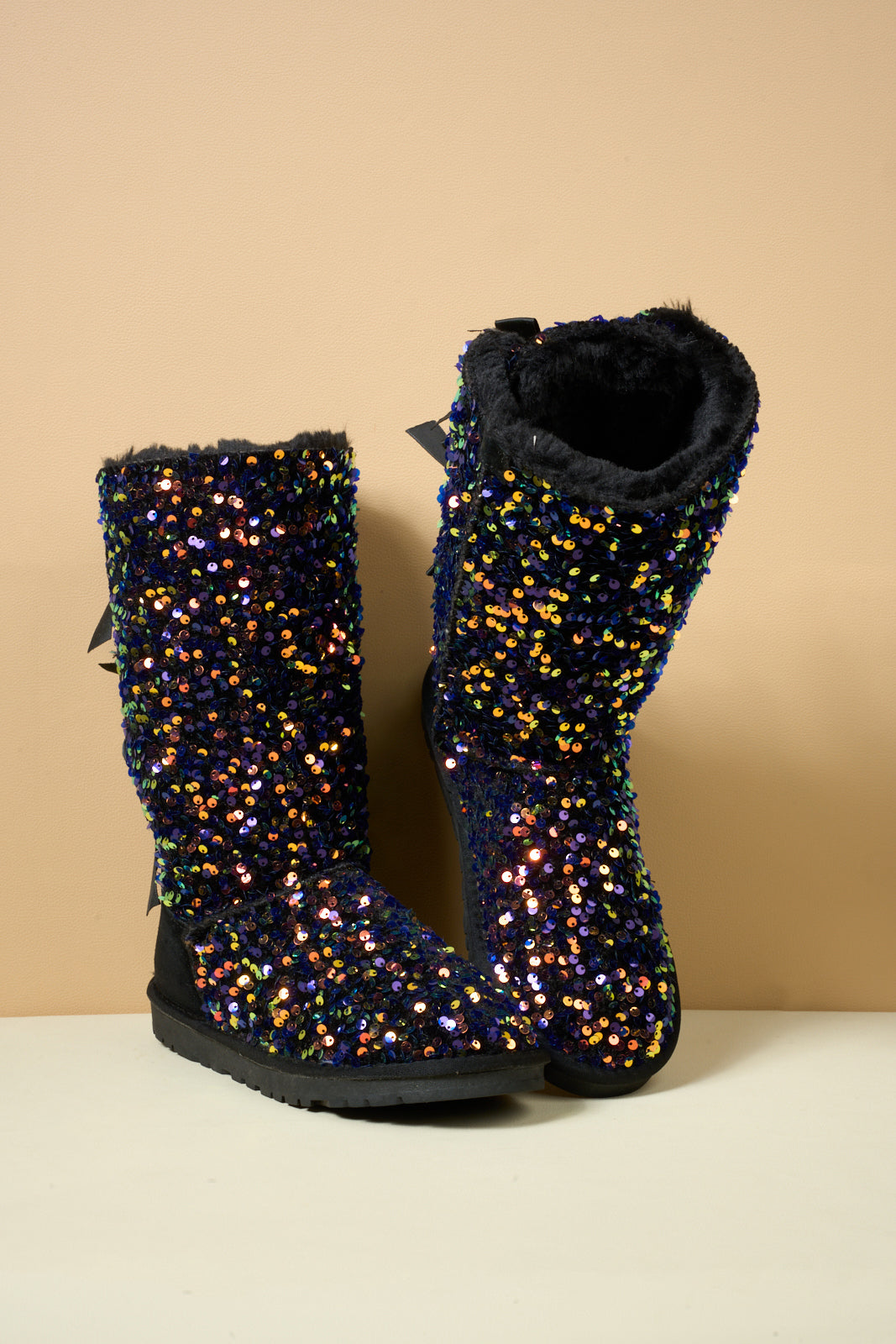 UGG Tay Swift Celebration Rhinestone Bailey Bow Sequin Boots - Multi