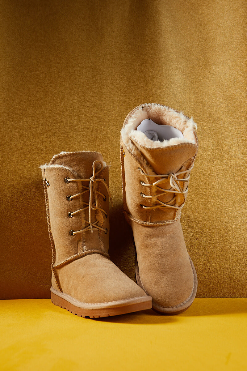 UGG Star Soldier Suede Wool Blend Boots