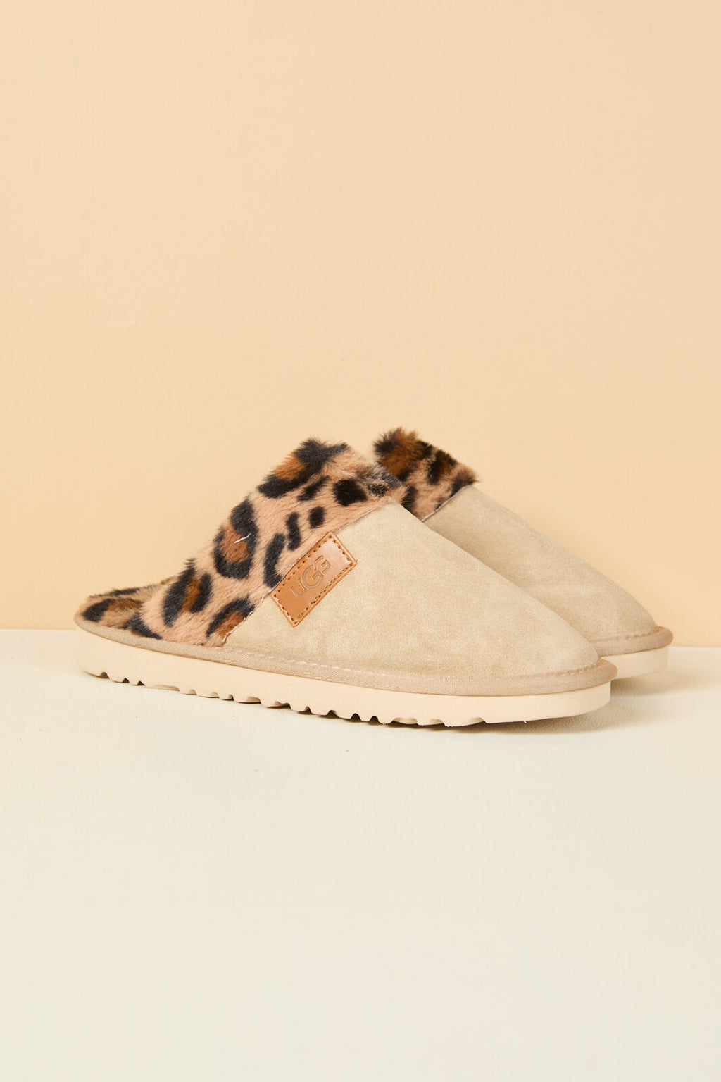 UGG Wild Whisper Animal Wool-Lined Slipper - Sand