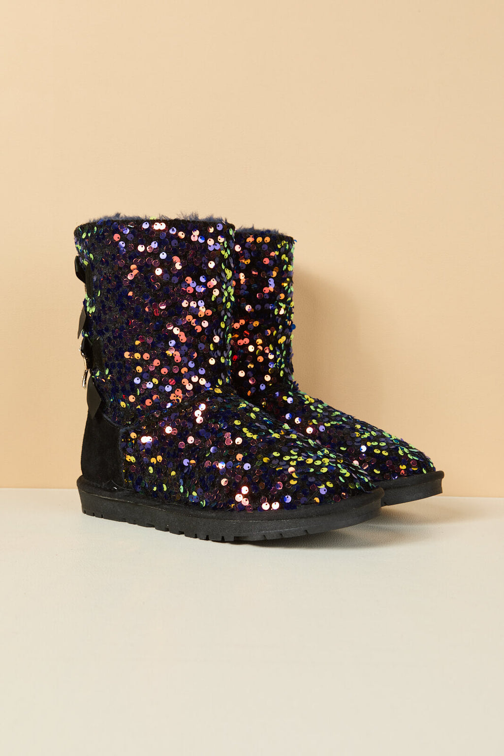 UGG Haute Holidays Sequin Glam Shearling Boots - Multi