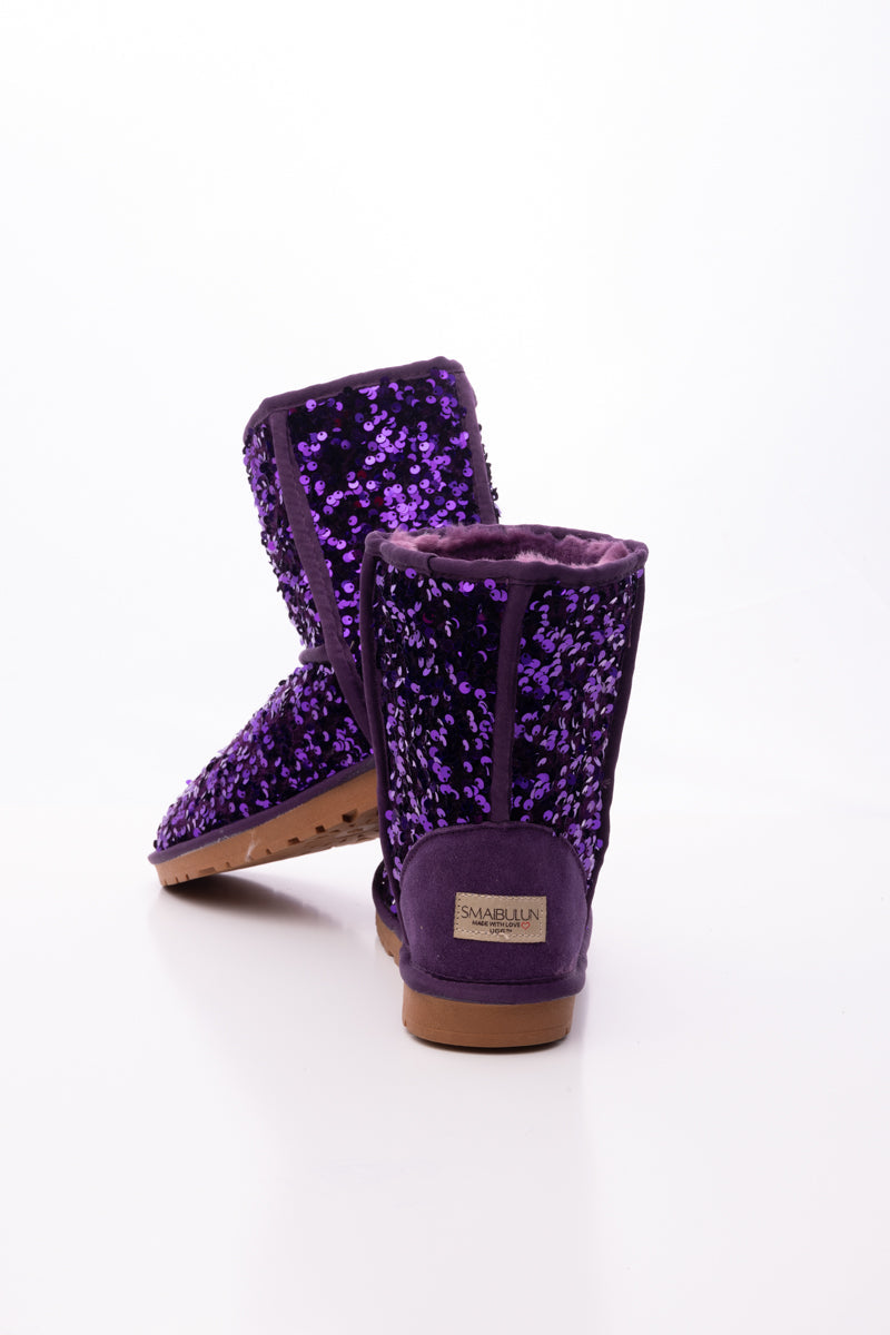 UGG Dallas Glam Sequin Shearling Boots - Purple