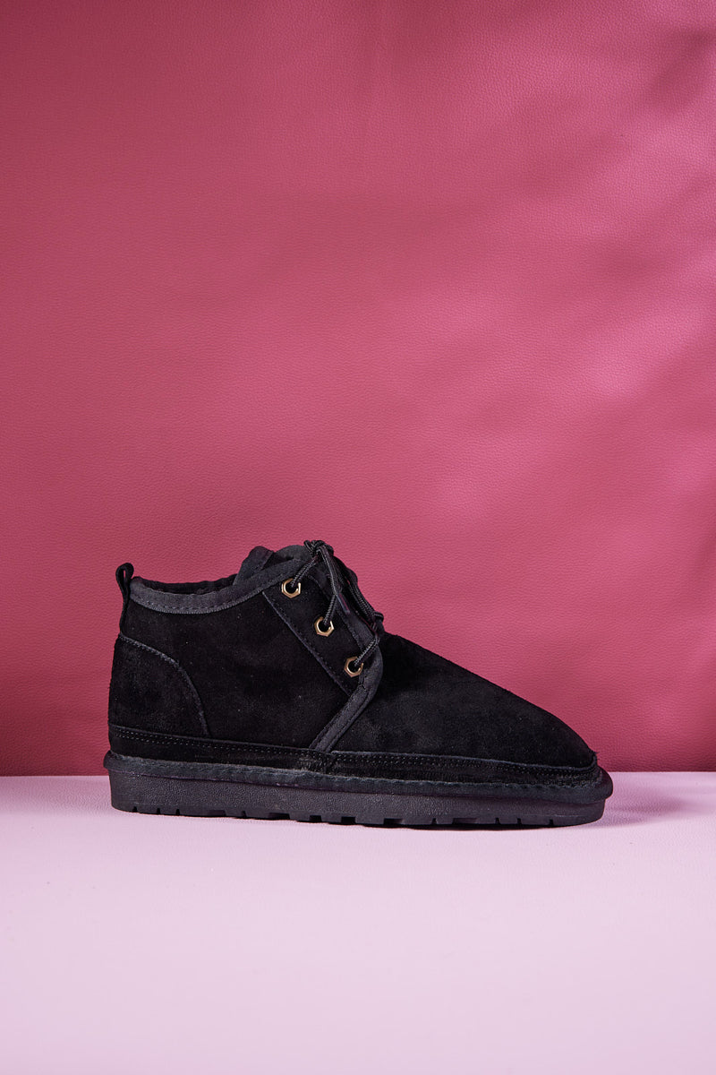 UGG Bellman Wool-Lined Lace-Up Boots - Black