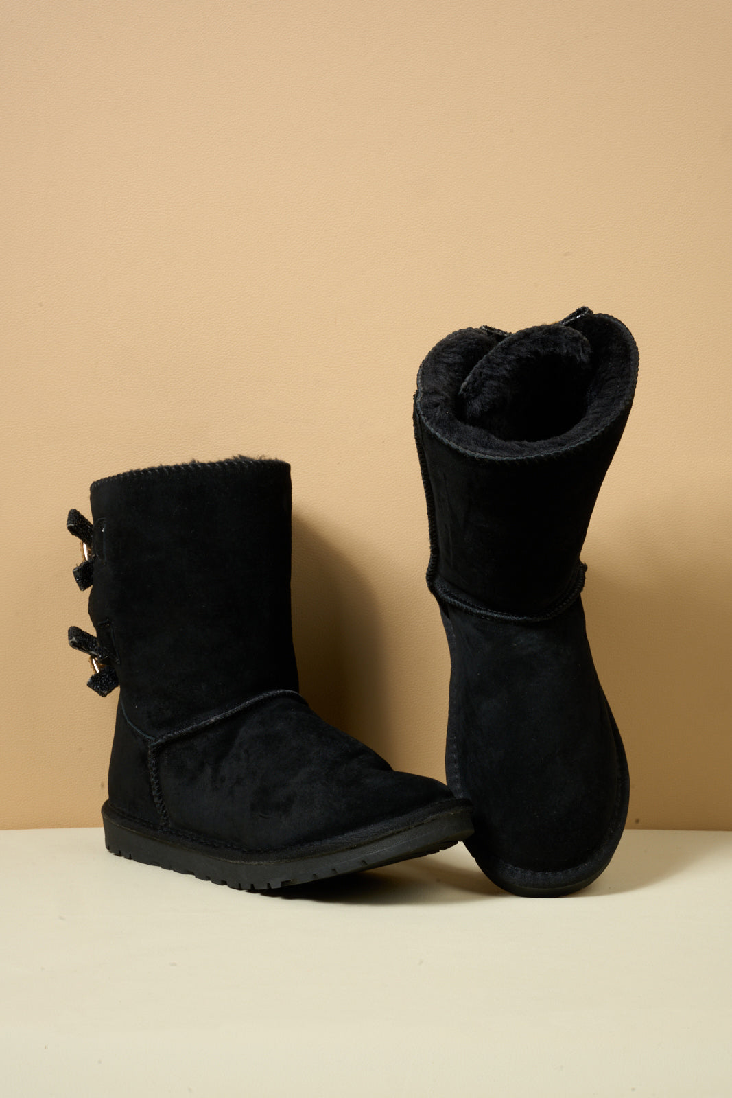 UGG Sequin Bling Ballet Bow Boots - Black