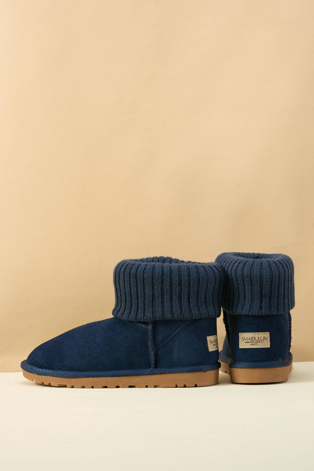 UGG Ankle Knit Stocking Mini Boots - Navy