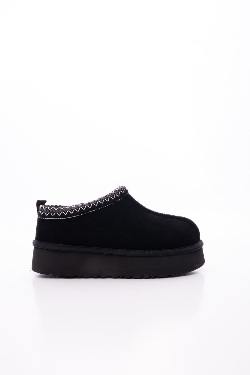 UGG Tazzy Mini Platform Low Ankle Slippers - Black