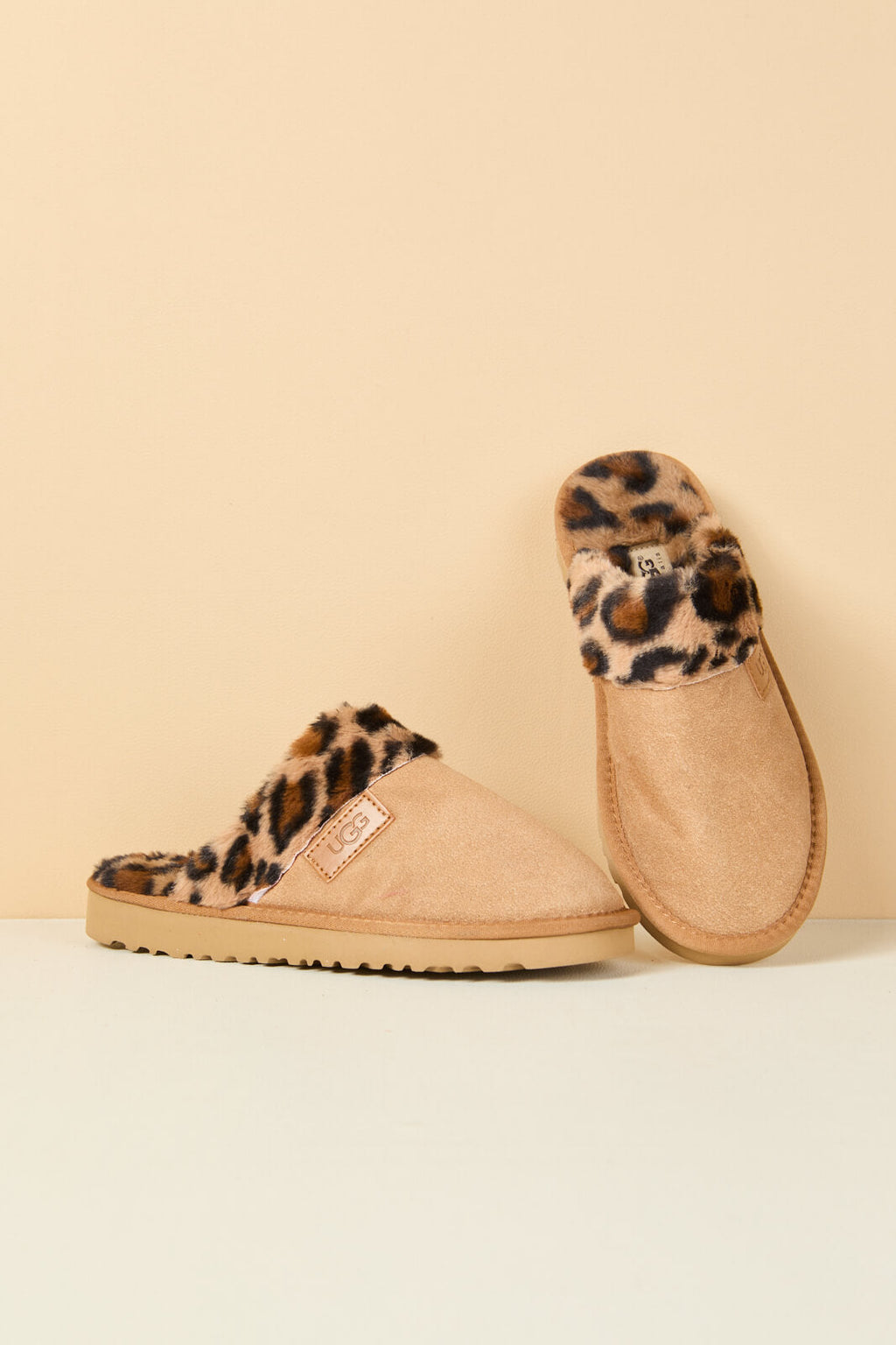 UGG Wild Whisper Animal Wool-Lined Slipper - Chestnut