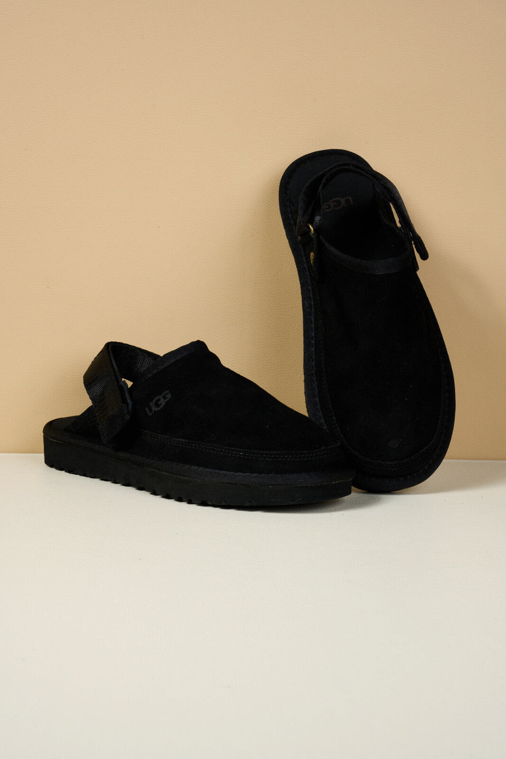UGG Lyla Suede Slingback Scuff Slipper - Black
