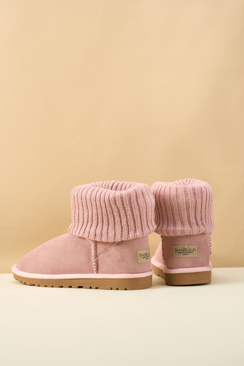 UGG Ankle Knit Stocking Mini Boots - Pink