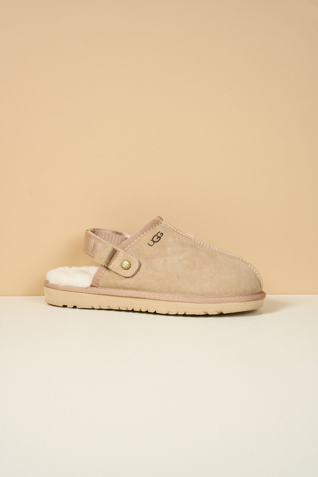 UGG Selena Wool-Lined Slingback Sandals - Sand