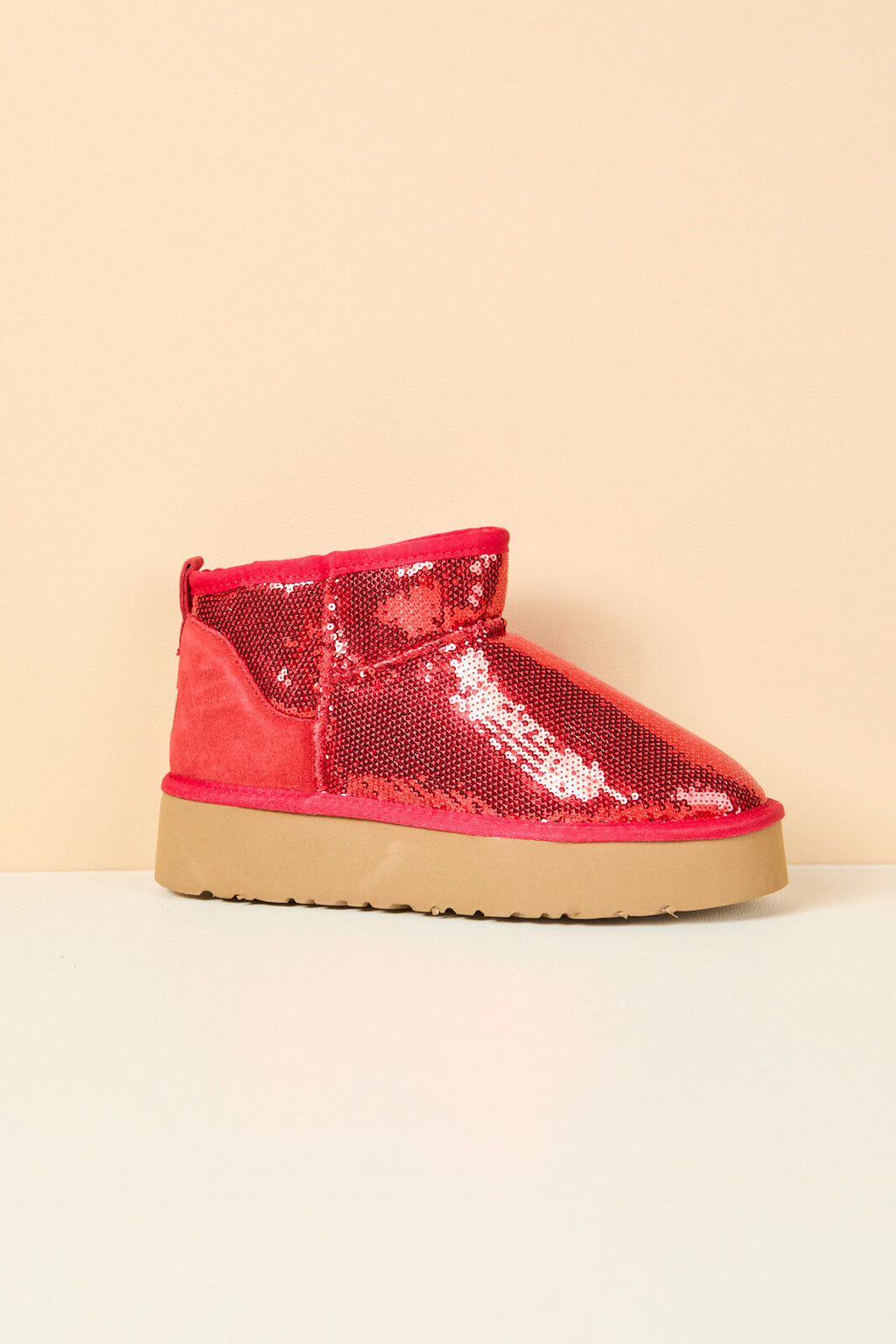 UGG Mini Glitter Low Ankle Platform Boots - Candy