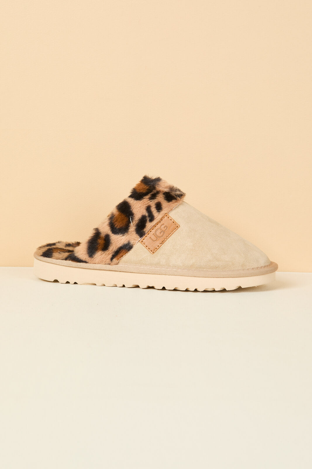 UGG Wild Whisper Animal Wool-Lined Slipper - Sand