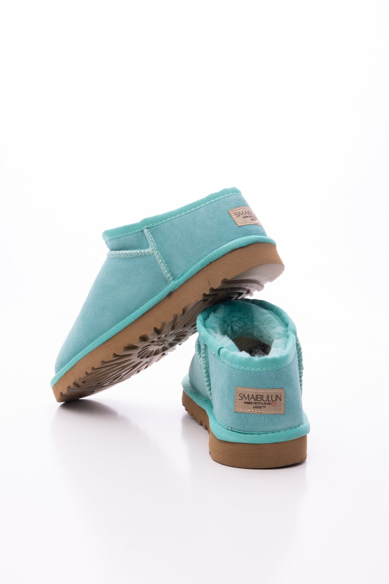 UGG Faux-Fur-Lined Suede Tasman Ankle Boot - Turquoise
