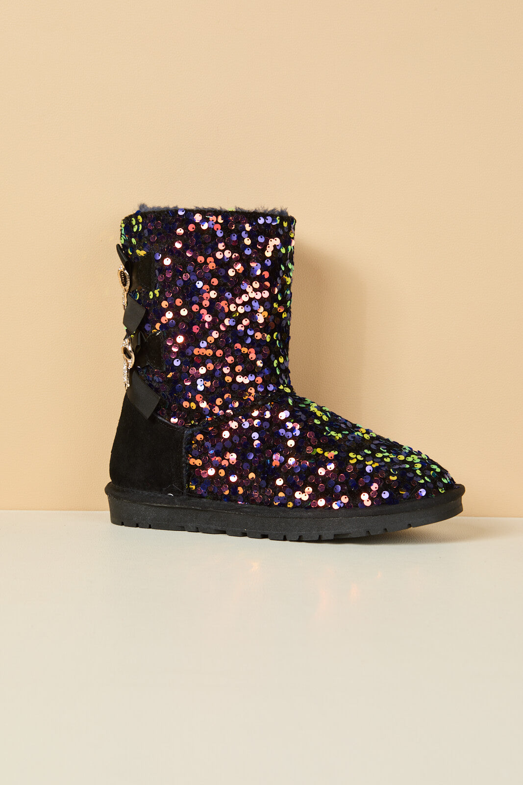UGG Haute Holidays Sequin Glam Shearling Boots - Multi
