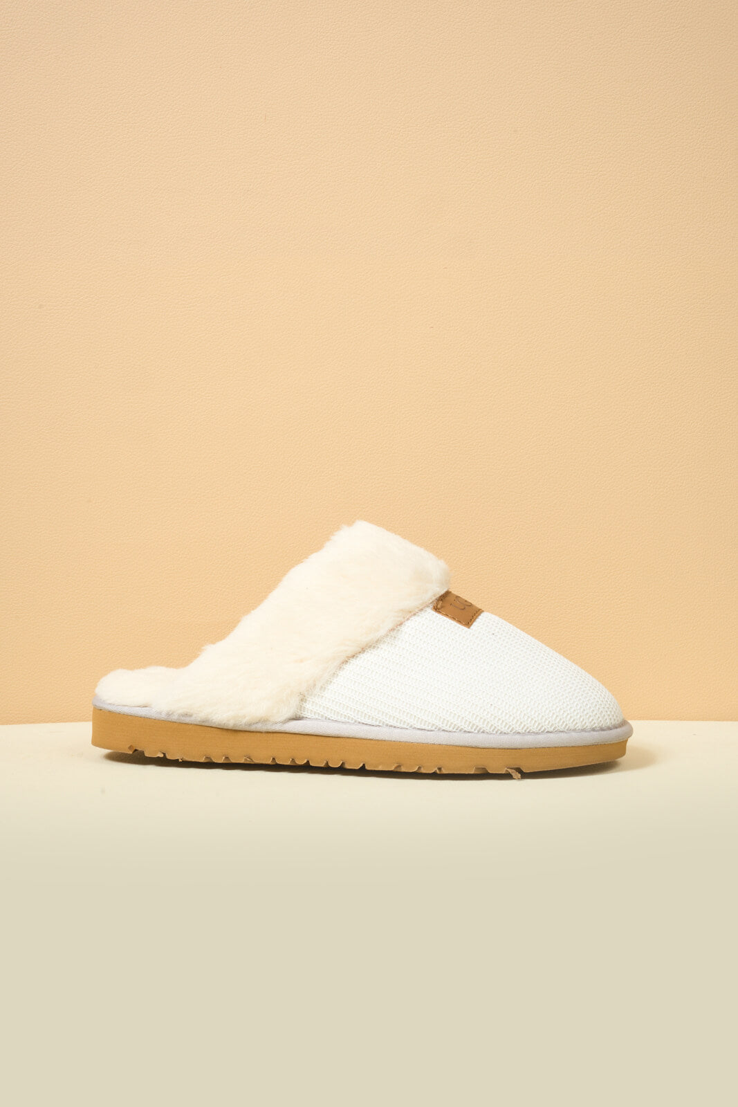UGG Corduroy Knit Wool Blend Slipper - White