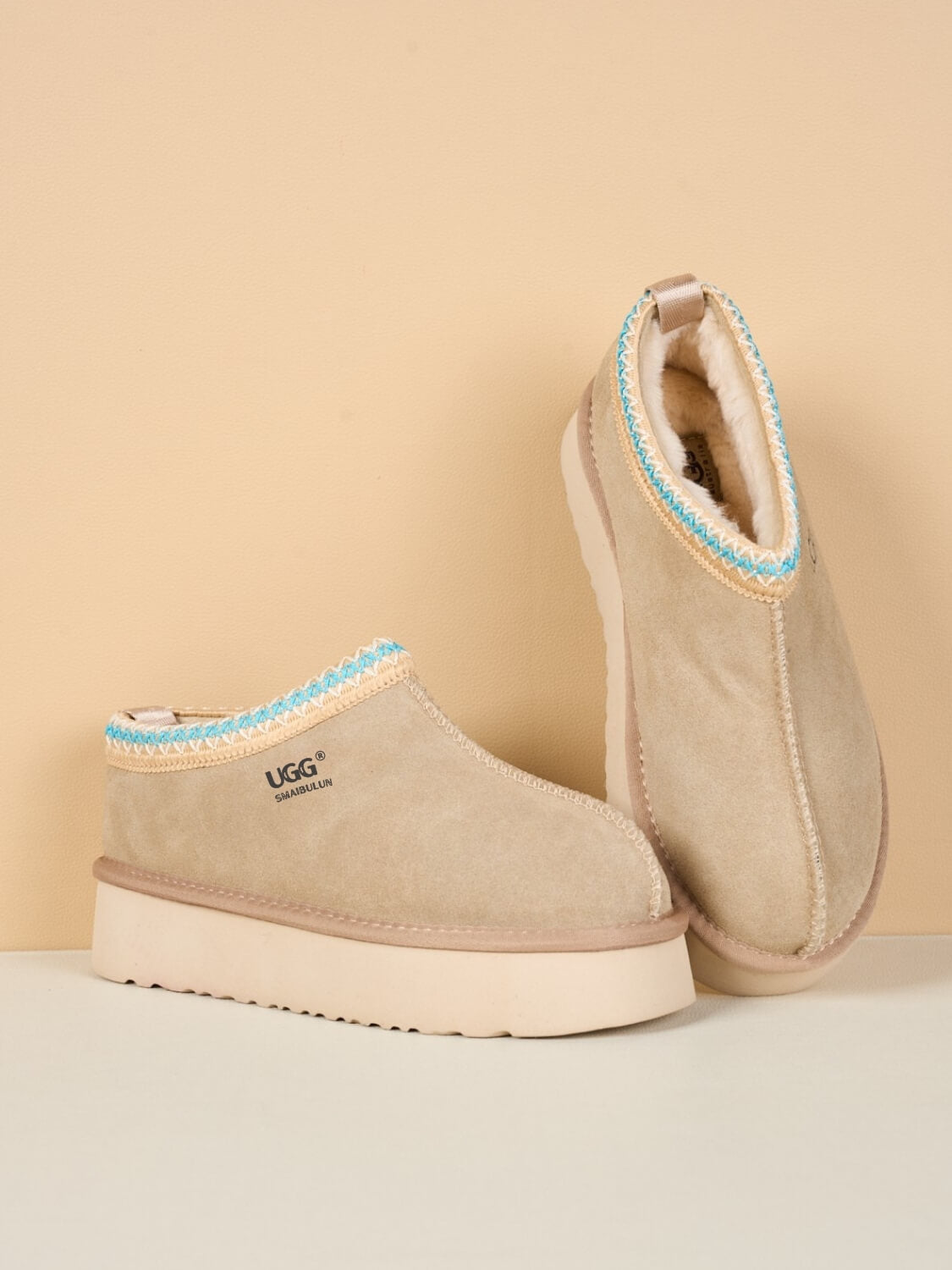 UGG Tassie X Tasman Platform Slipper Boot - Taupe