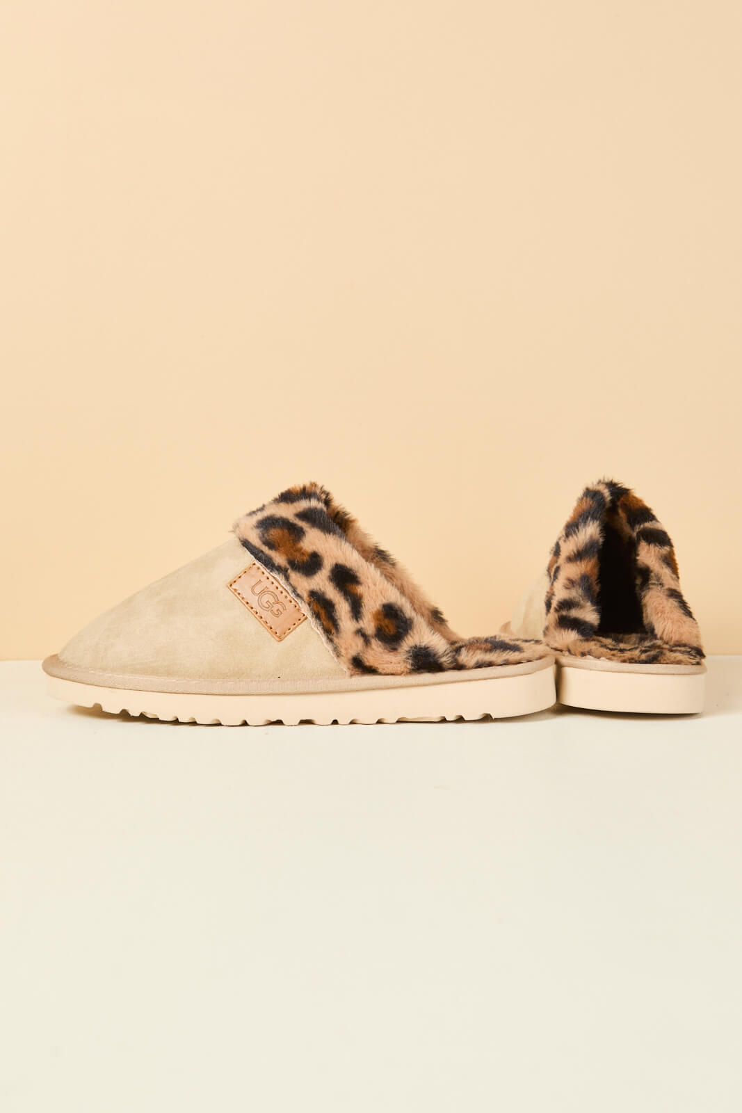 UGG Wild Whisper Animal Wool-Lined Slipper - Sand
