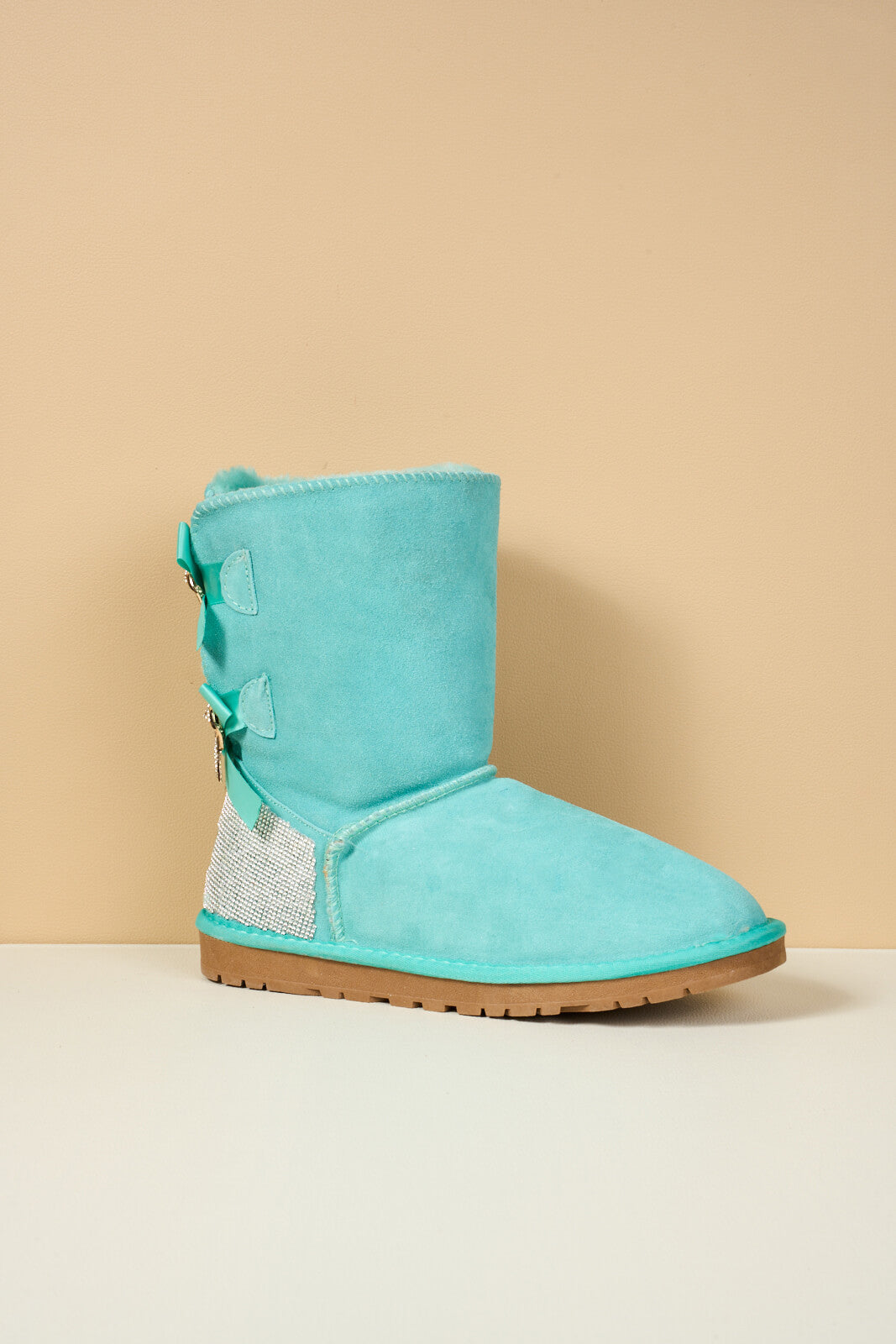 UGG Rhinestone Dual Bailey Bow Glam UGG Boots - Turquoise