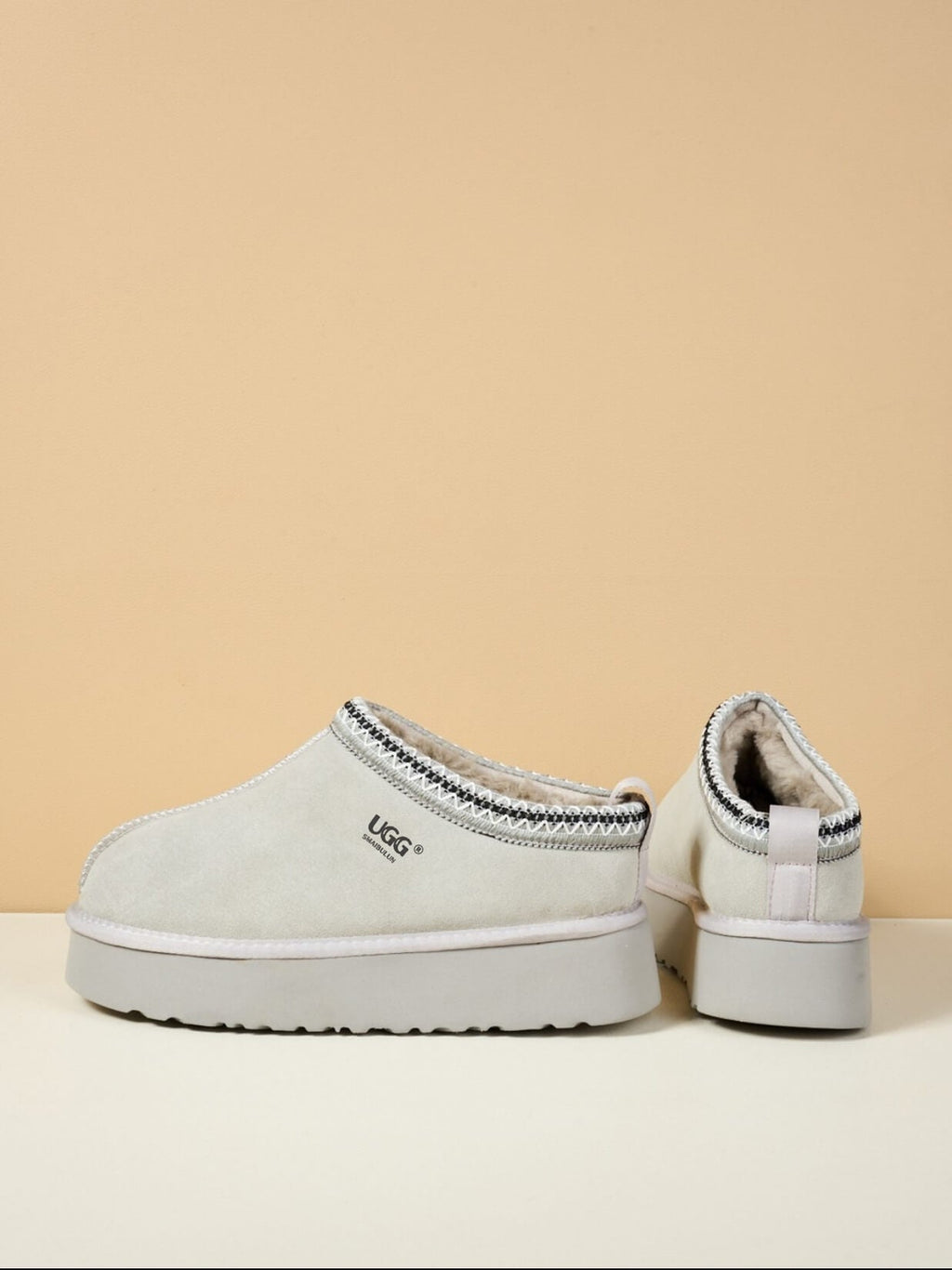 UGG Tassie X Tasman Platform Slipper Boot - Pale