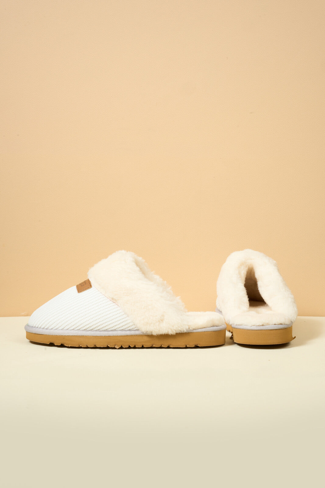 UGG Corduroy Knit Wool Blend Slipper - White