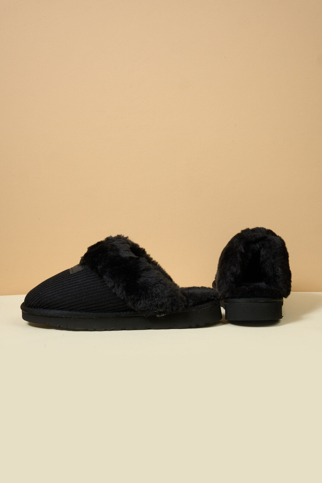 UGG Corduroy Knit Wool Blend Slipper - Black