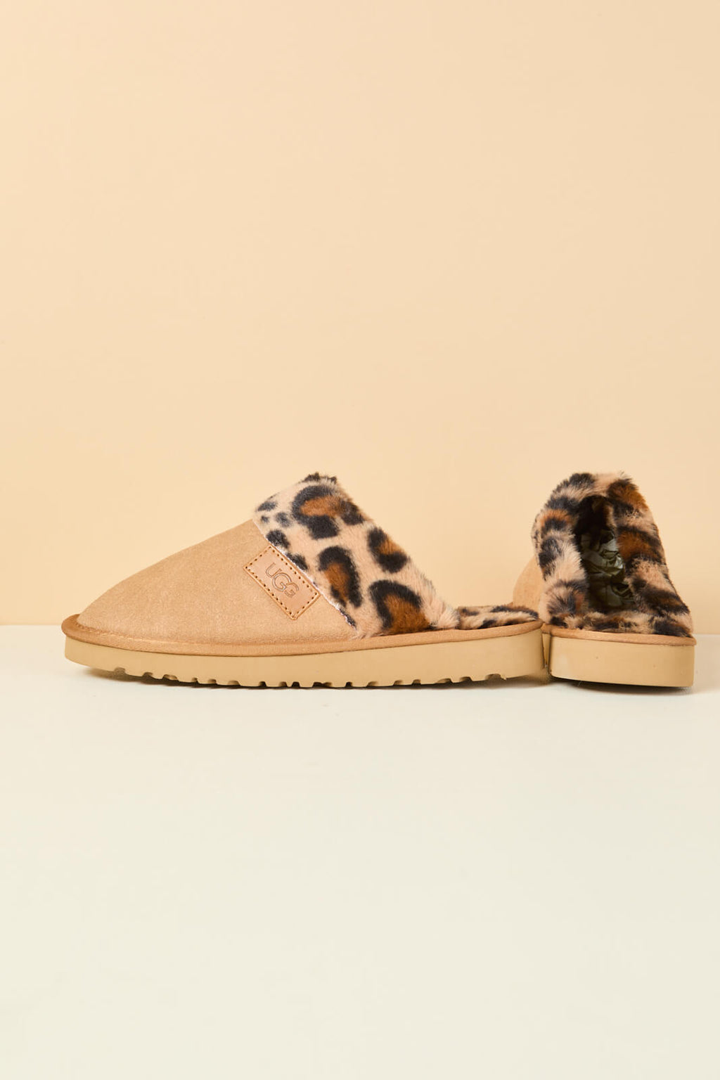 UGG Wild Whisper Animal Wool-Lined Slipper - Chestnut
