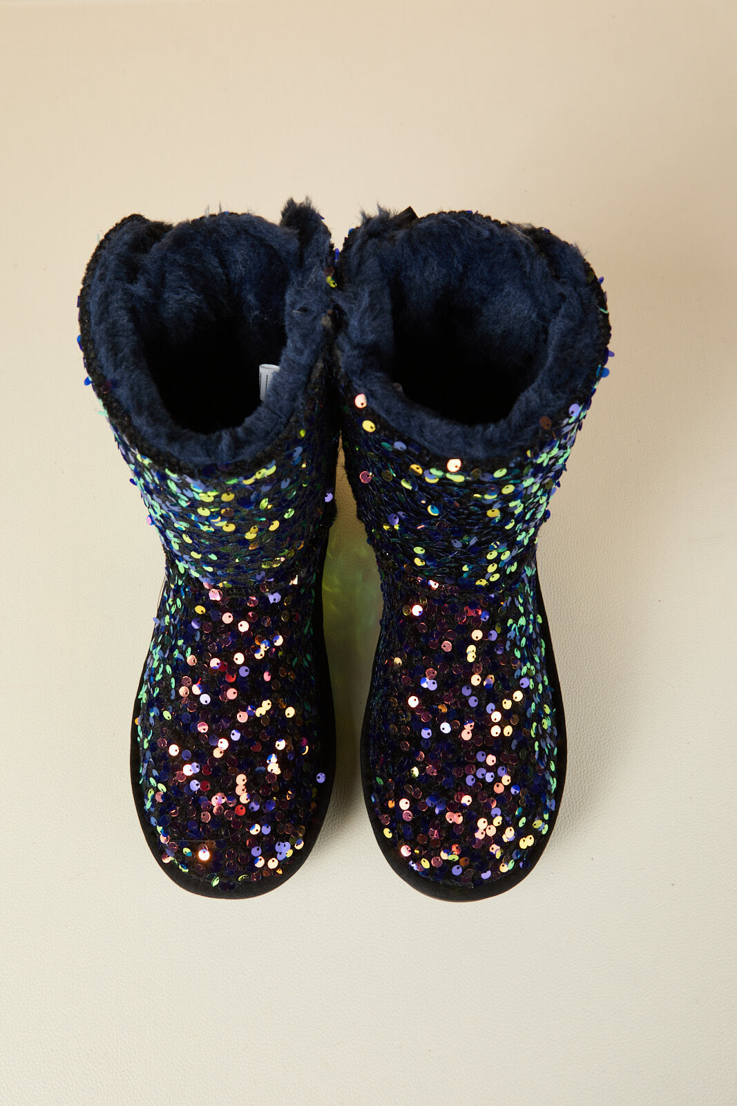 UGG Haute Holidays Sequin Glam Shearling Boots - Multi