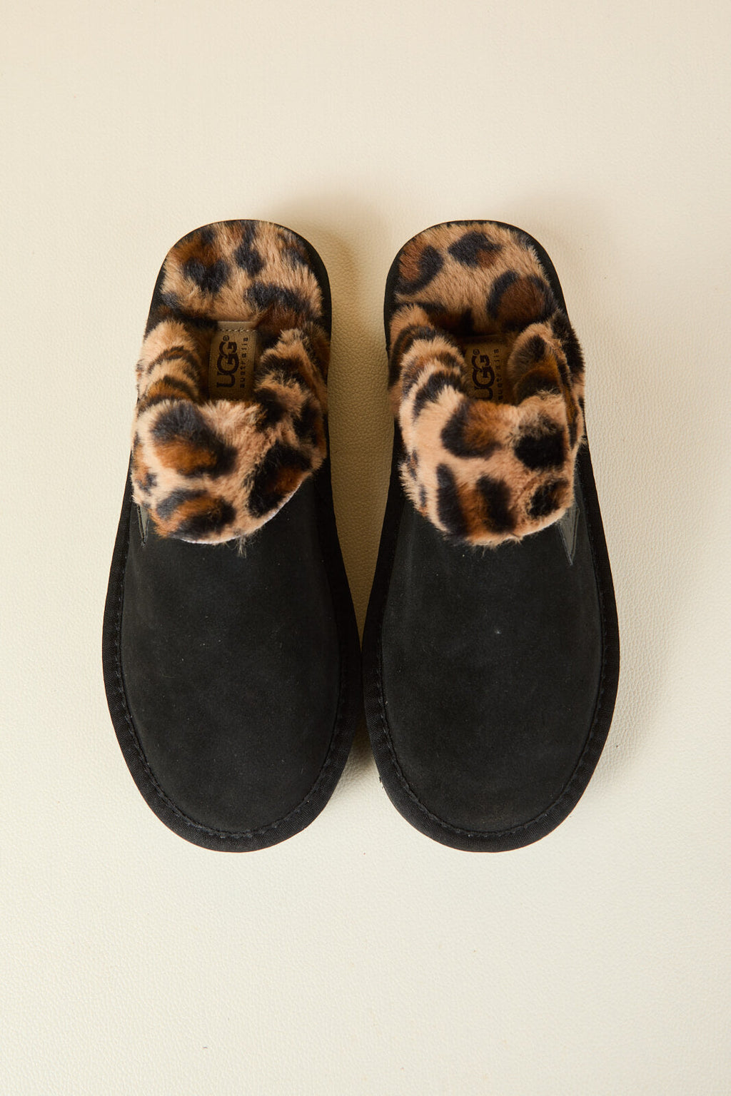 UGG Wild Whisper Animal Wool-Lined Slipper - Black