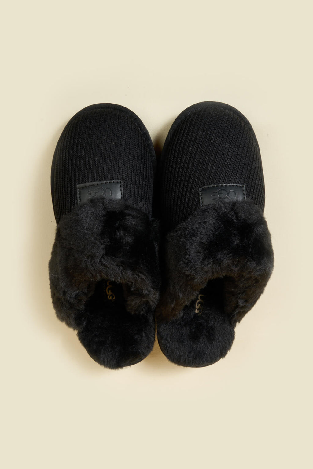UGG Corduroy Knit Wool Blend Slipper - Black