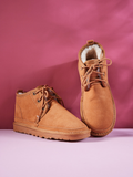 UGG Bellman Wool-Lined Lace-Up Boots - Chestnut