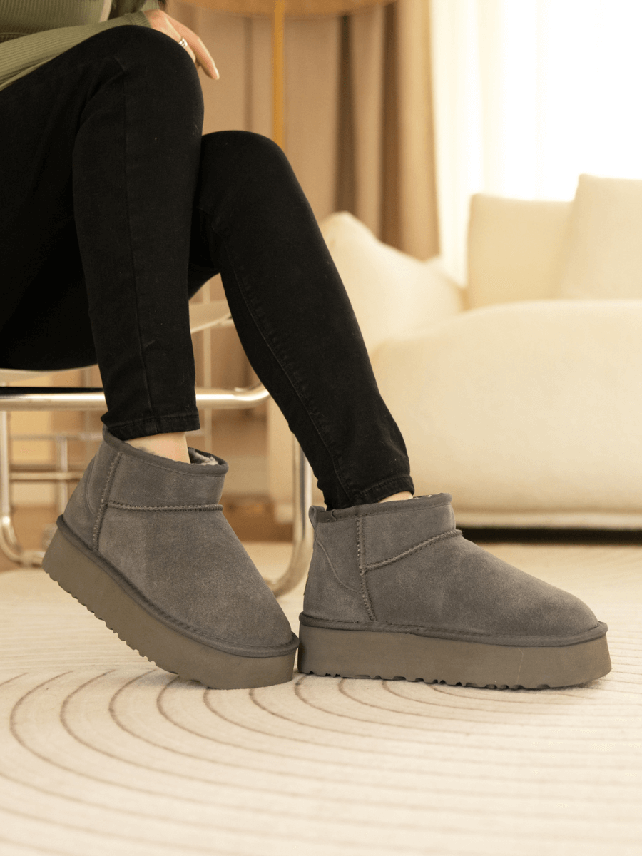 UGG Ultra Mini Platform Low Ankle Boot - Grey