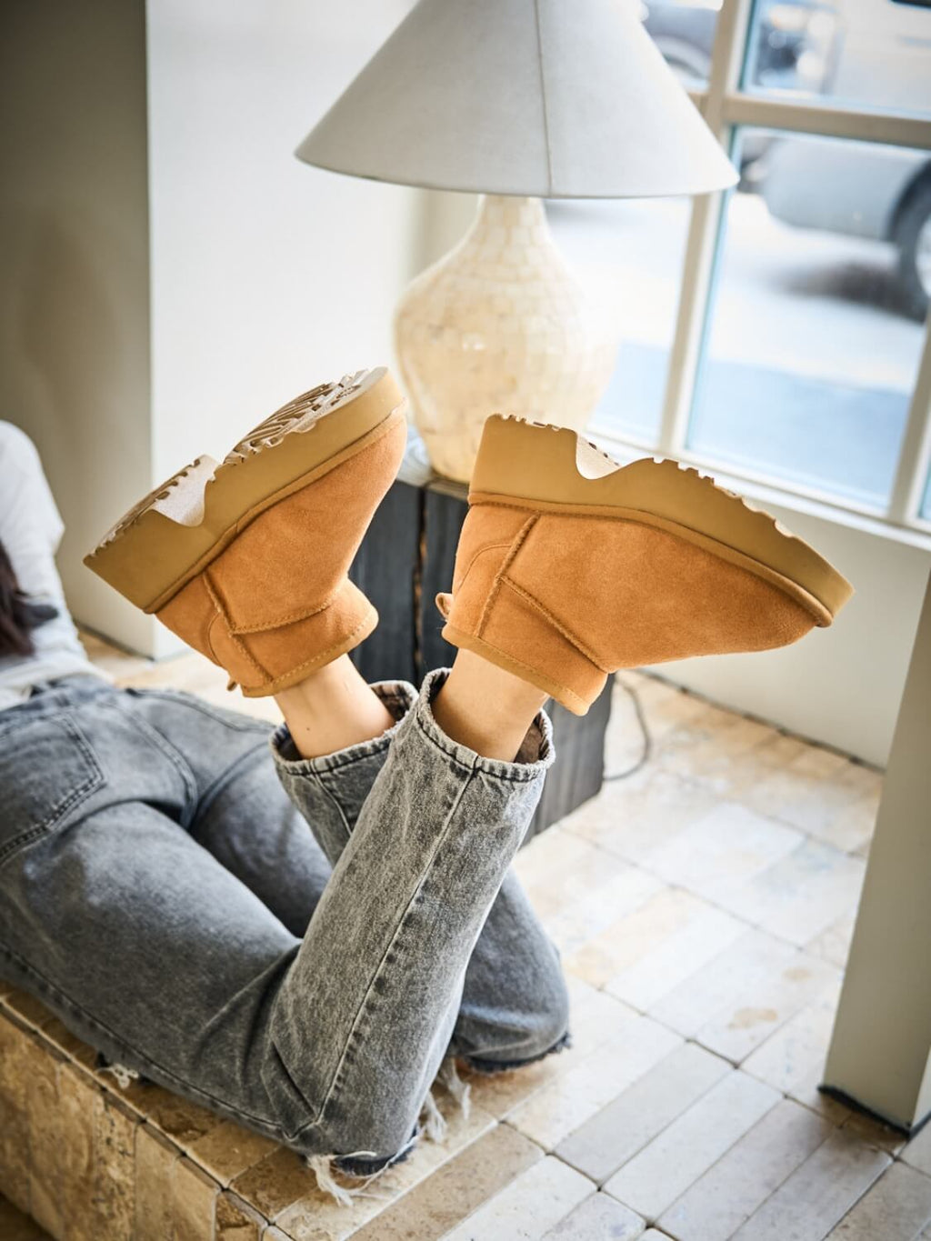 UGG Ultimate Platform Ankle Boots - Chestnut