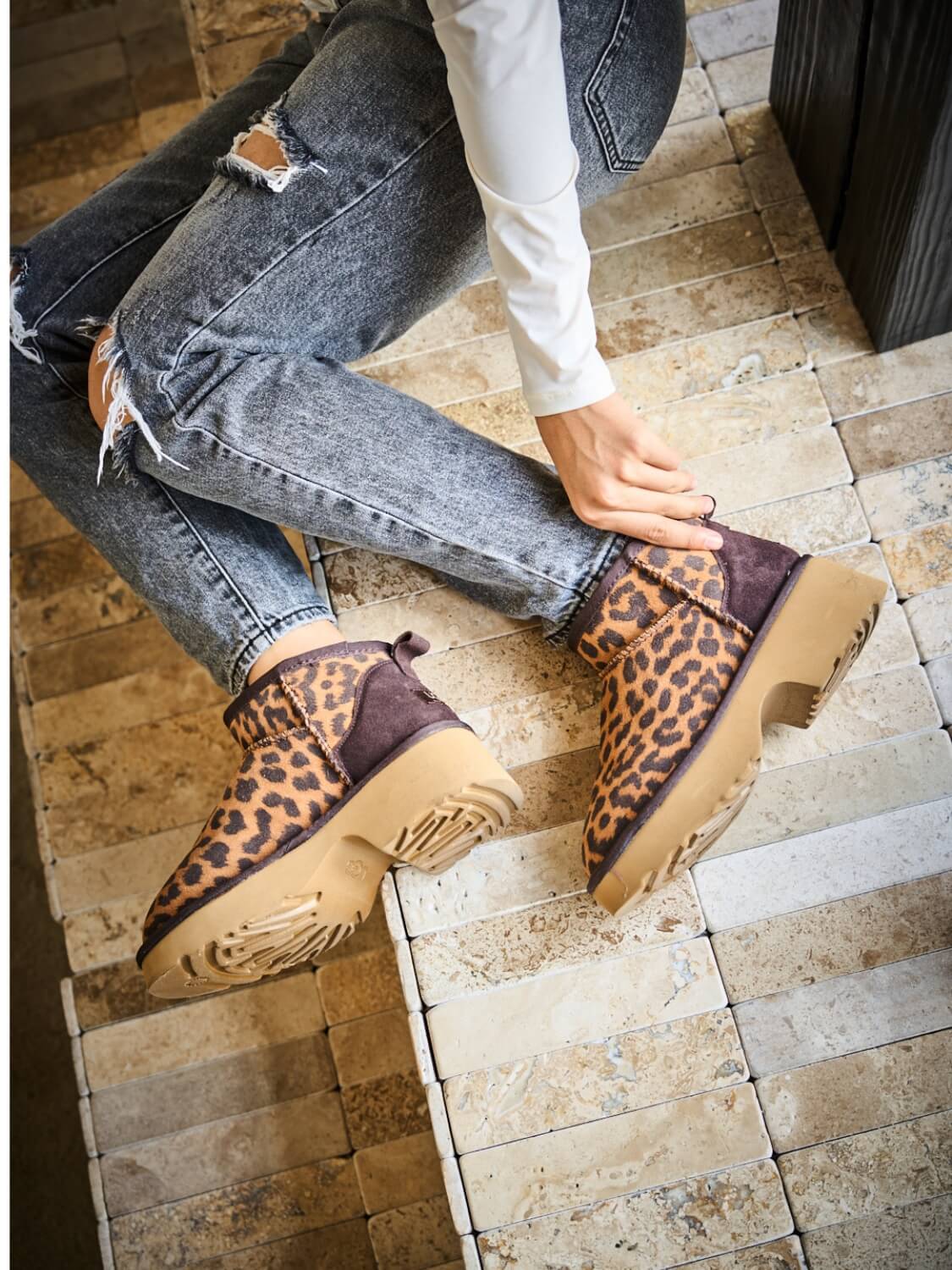 UGG Ultimate Platform Ankle Boots - Cheetah