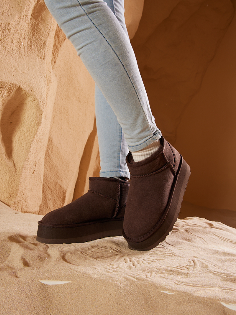 UGG Ultra Mini Platform Low Ankle Boot - Chocolate