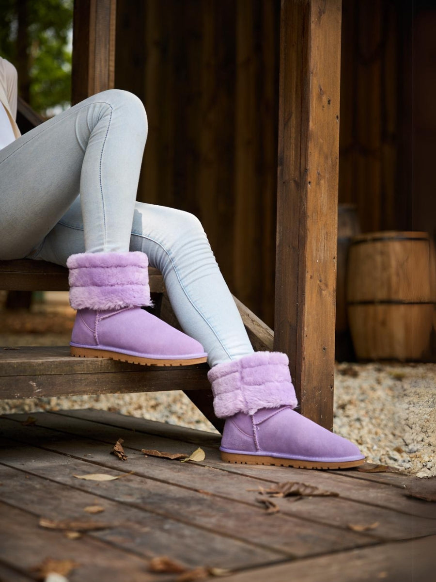 UGG Adelene Sherpa Woolen Boots - Lavender