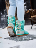 UGG Rhinestone Dual Bailey Bow Glam UGG Boots - Turquoise