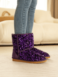 UGG Dallas Glam Sequin Shearling Boots - Purple