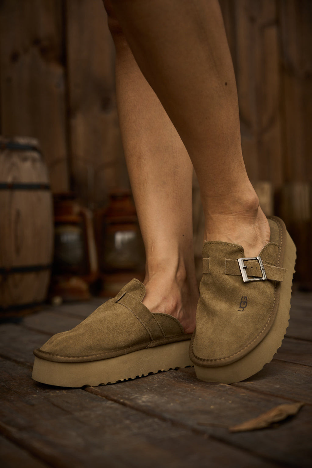 UGG Forever Iconic Platform Clog - Olive