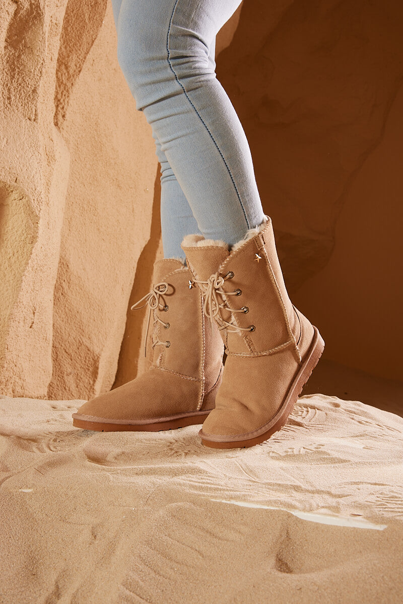 UGG Star Soldier Suede Wool Blend Boots