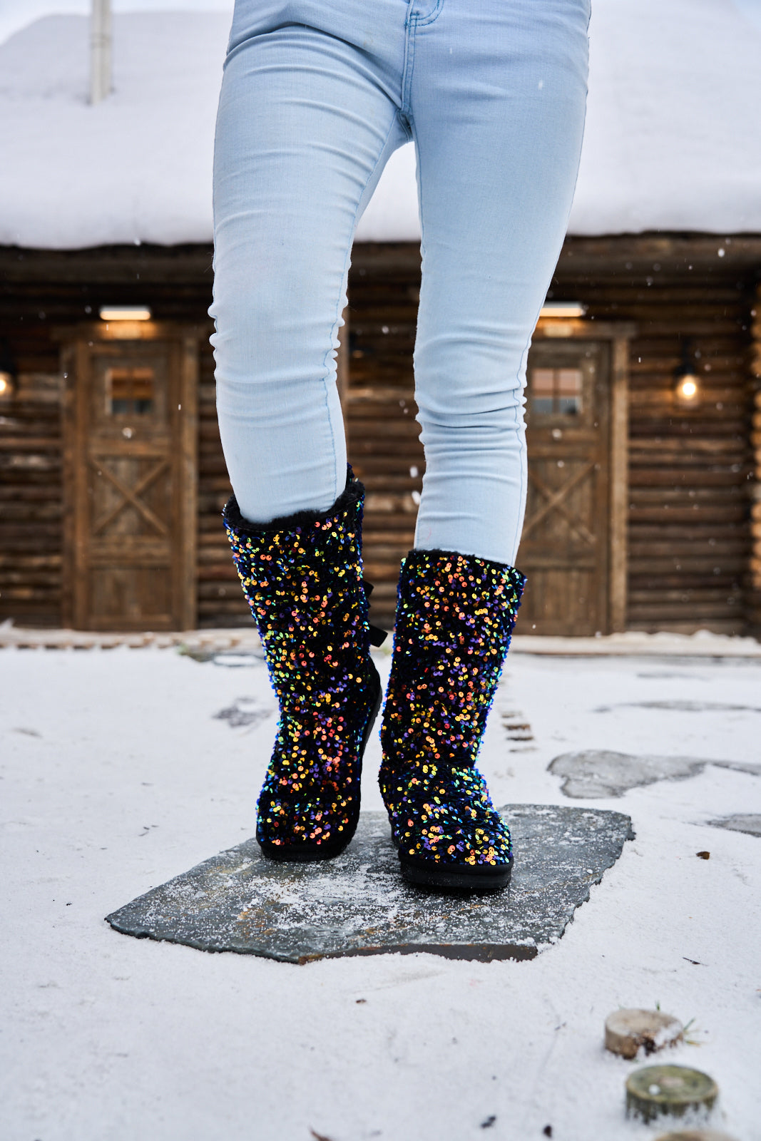 UGG Tay Swift Celebration Rhinestone Bailey Bow Sequin Boots - Multi