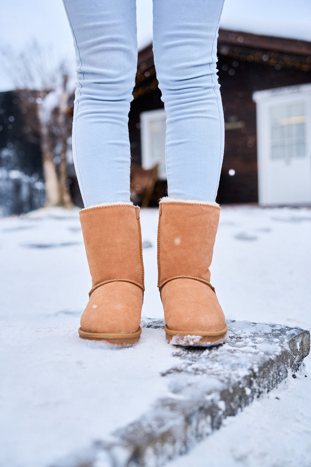 UGG Rhinestone Dual Bailey Bow Glam UGG Boots - Chestnut