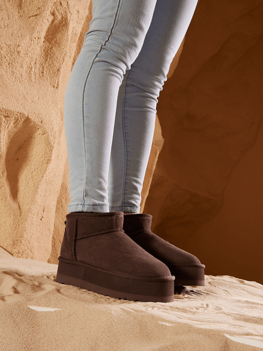 UGG Ultra Mini Platform Low Ankle Boot - Chocolate