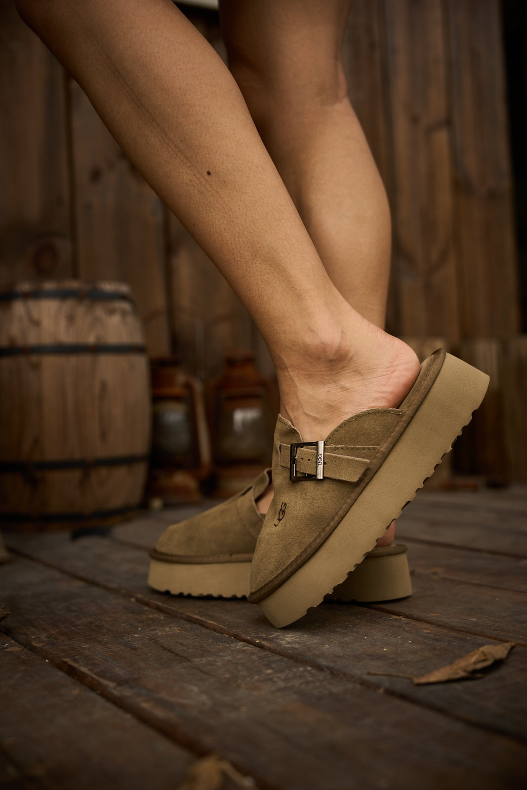 UGG Forever Iconic Platform Clog - Olive